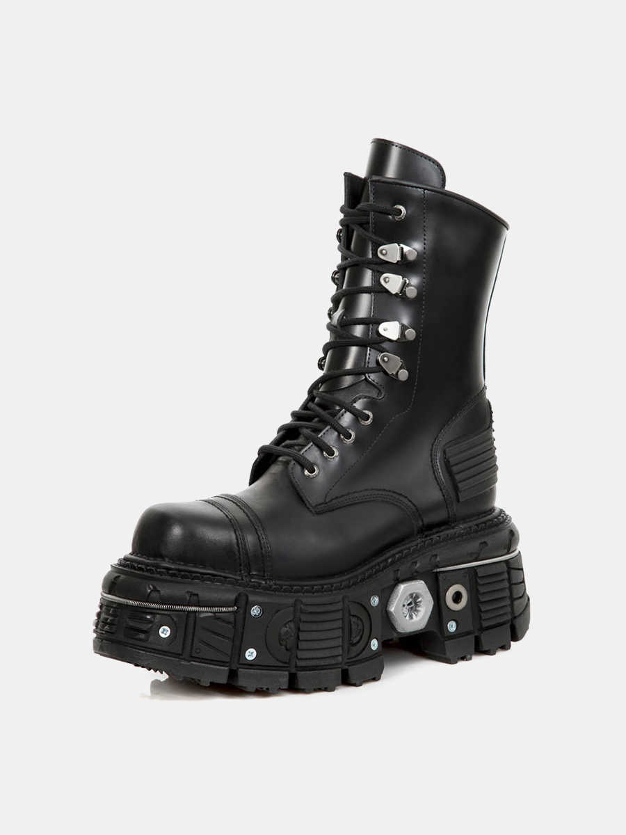 Middle Boots Dark Metal Thick Bottom Knight Boots foto 3