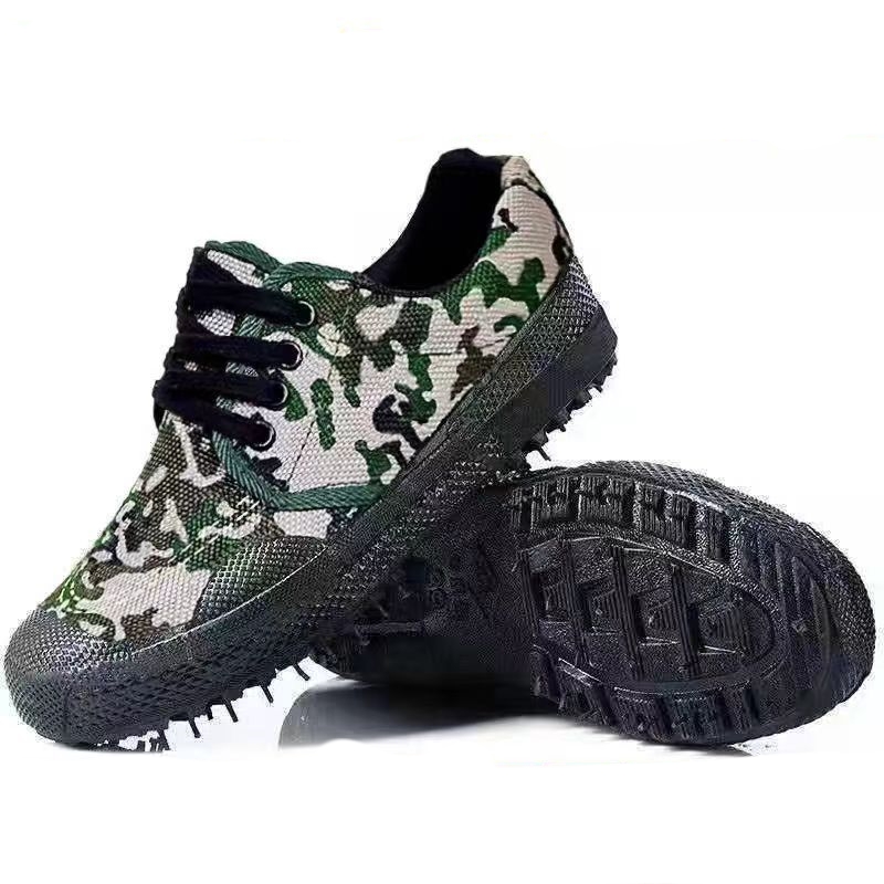 Military Training Work Shoes Outdoor Farmland Rubber Yellow Sneaker foto 3