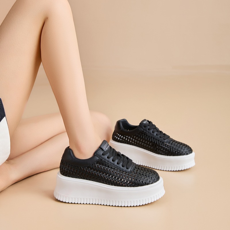 Womens Fashionable Casual Hollow-Weave Shoes With Thick Soles foto 4