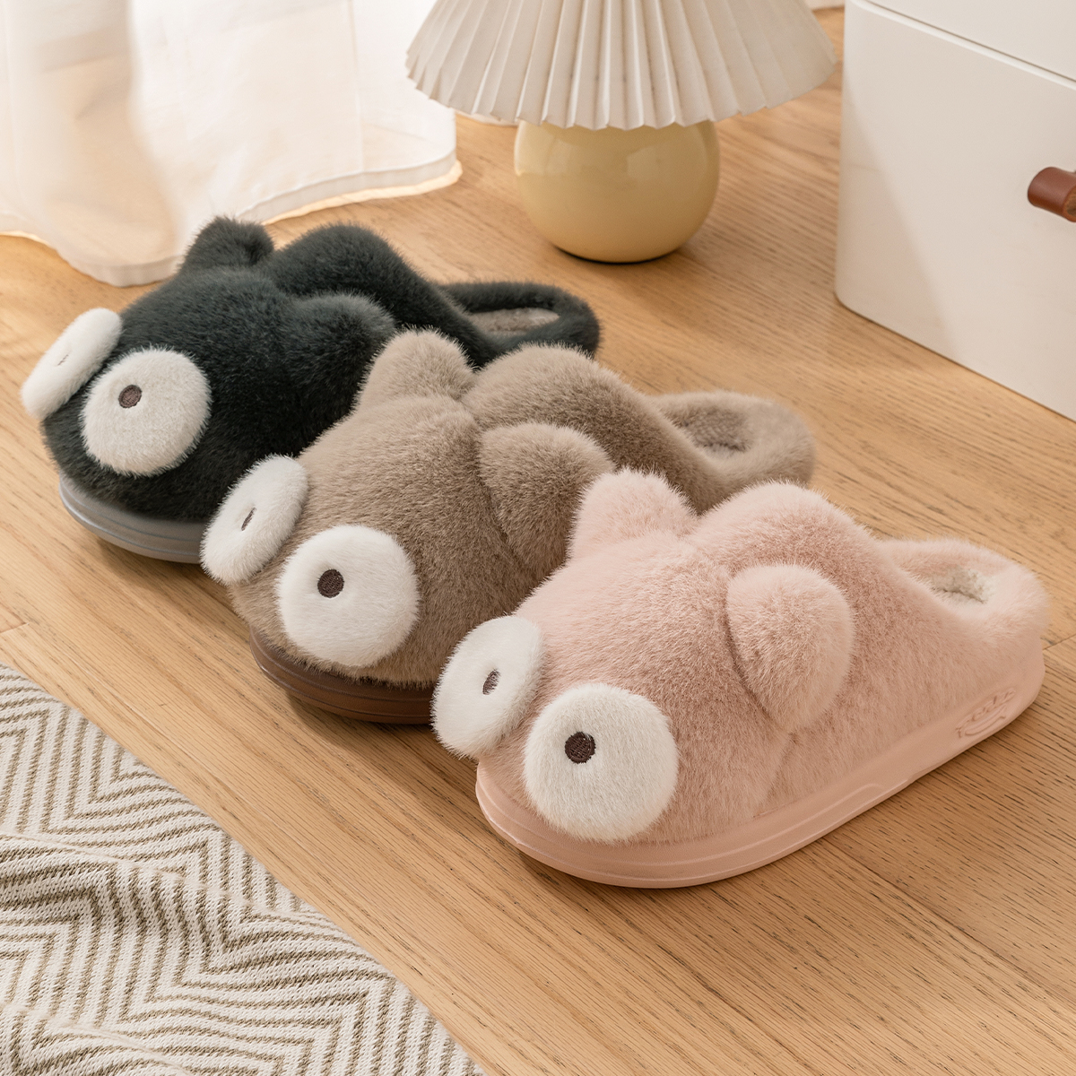 Indoor Non Slip Thick Soled Warm Slippers For Home Use foto 5