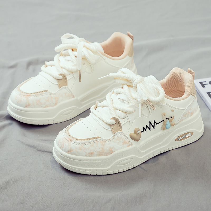 Womens White Sneakers Versatile Sporty Dad Shoes With Thick Soles foto 5