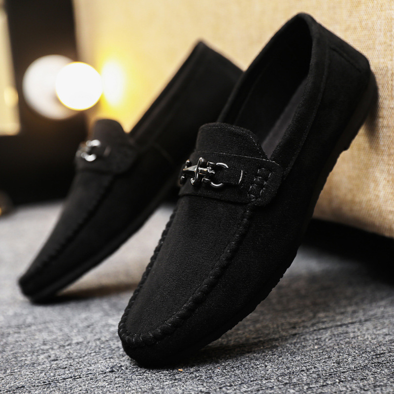 Waterproof Leisure Sports Men Slip-on Loafers Peas Small Leather Shoes foto 3