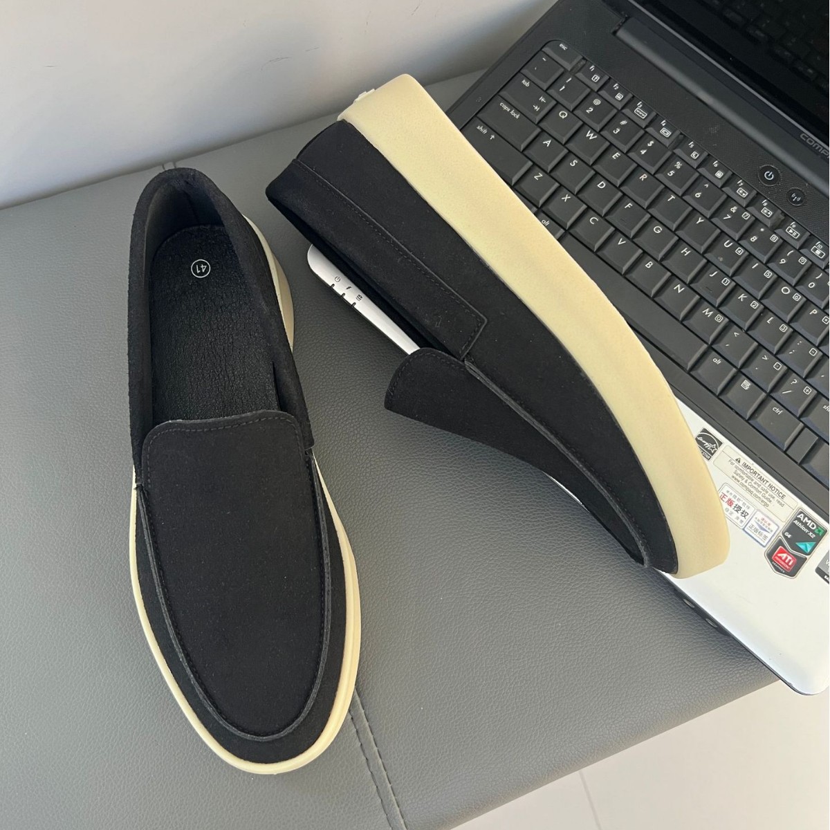 Suede Trendy One Pedal Loafers Casual Men's Shoes foto 2