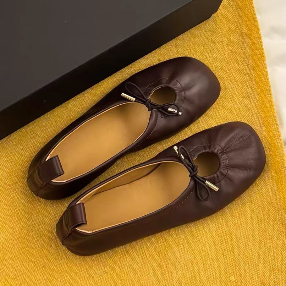 Women's Hollow-Out Lace-Up Square-Toe Flat Shoes