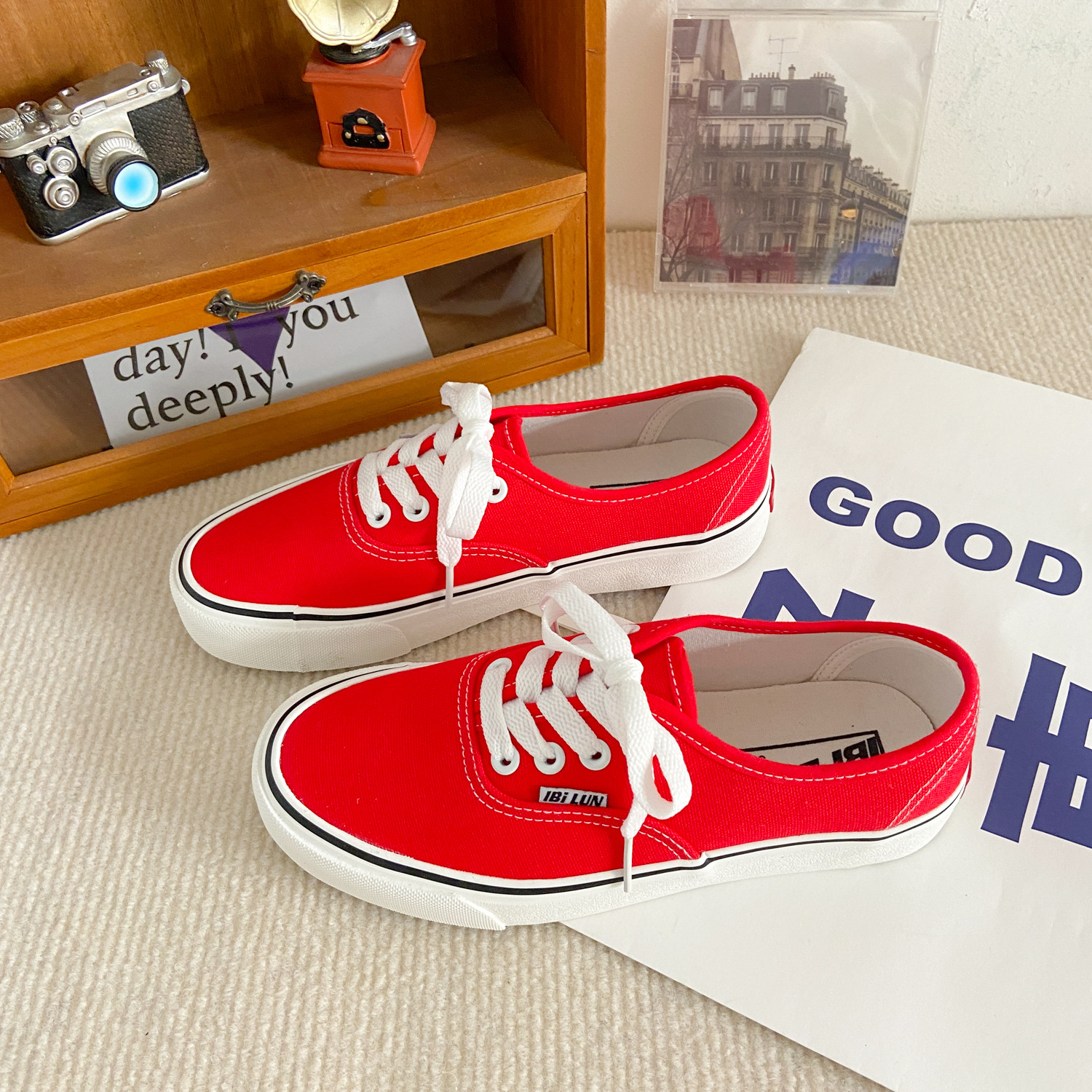 Flat-bottomed Retro Hong Kong-style Instagram-style Sneakers For Students foto 5