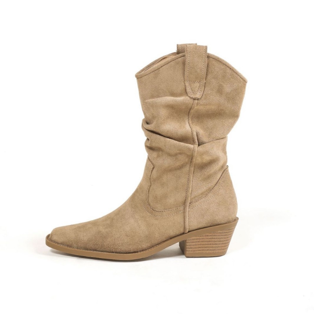 Women's Vintage Chunky Heeled Ankle Boots foto 2