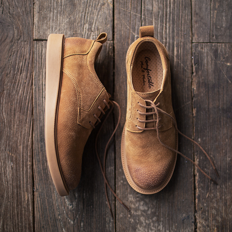 Men's Summer British Style Brown Sneakers foto 3