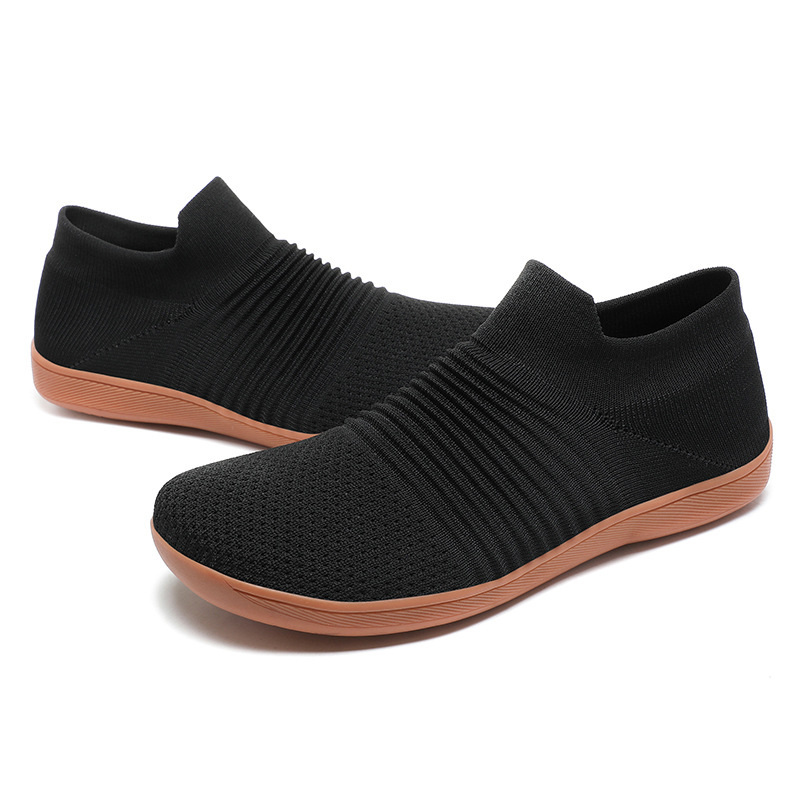 Flyknit Wide-toe Slip-on Sock Shoes Lightweight Comfortable And Durable For Men