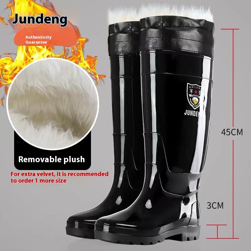 Rain Boots Men's Over The Knee Stockings High Tube Rubber Shoes foto 3