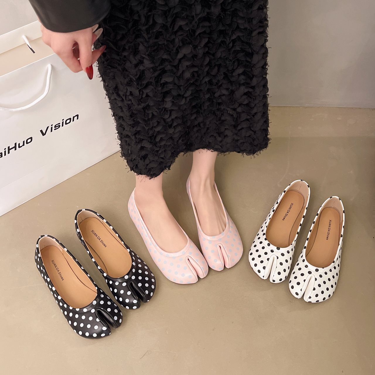 Slide-on Toe-separating Flat Shoes foto 3