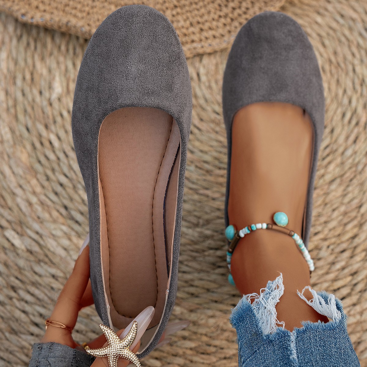 Round Toe Flat Shoes Women foto 3