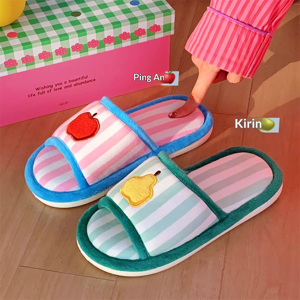 Cute Stylish Sweat-absorbing And Breathable Striped Slippers foto 5