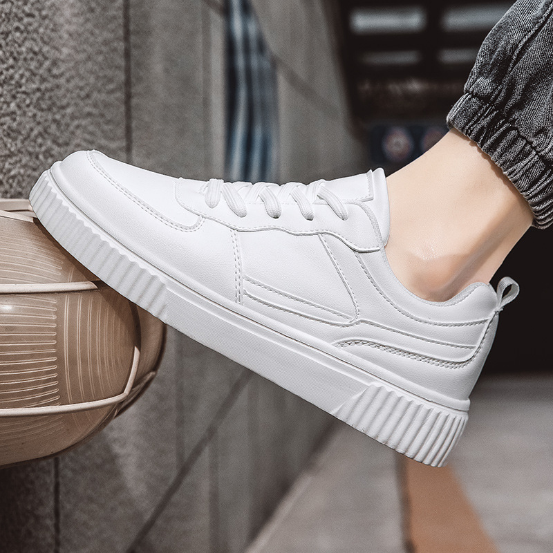 Autumn New Breathable White Shoes For Students Korean Style Trendy All-Match Platform Sports Casual foto 3
