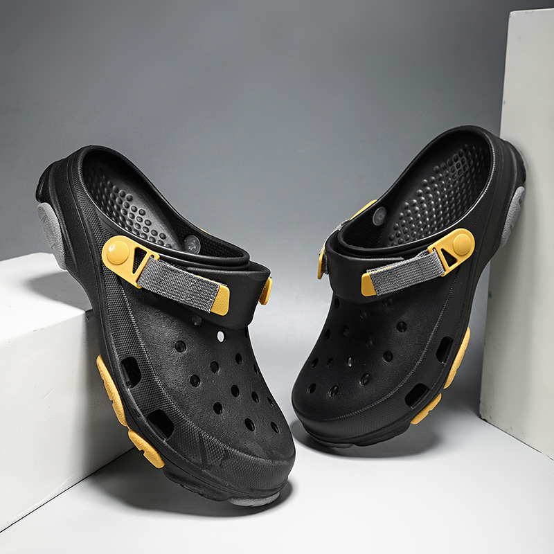 Men's Summer Wear Thick Bottom Increased Closed Toe Coros Slippers foto 5