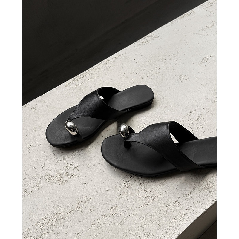 Sheepskin Sandals With Metal Buckle Womens foto 5