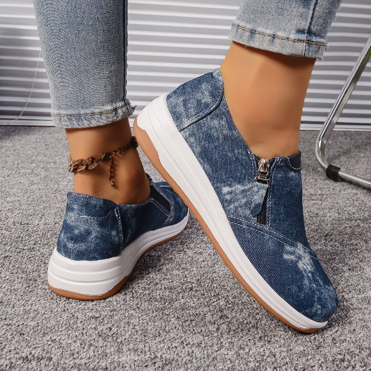 Plus Size Women's Shoes Round Toe Flat Bottom Slip-on Casual Shoes foto 2