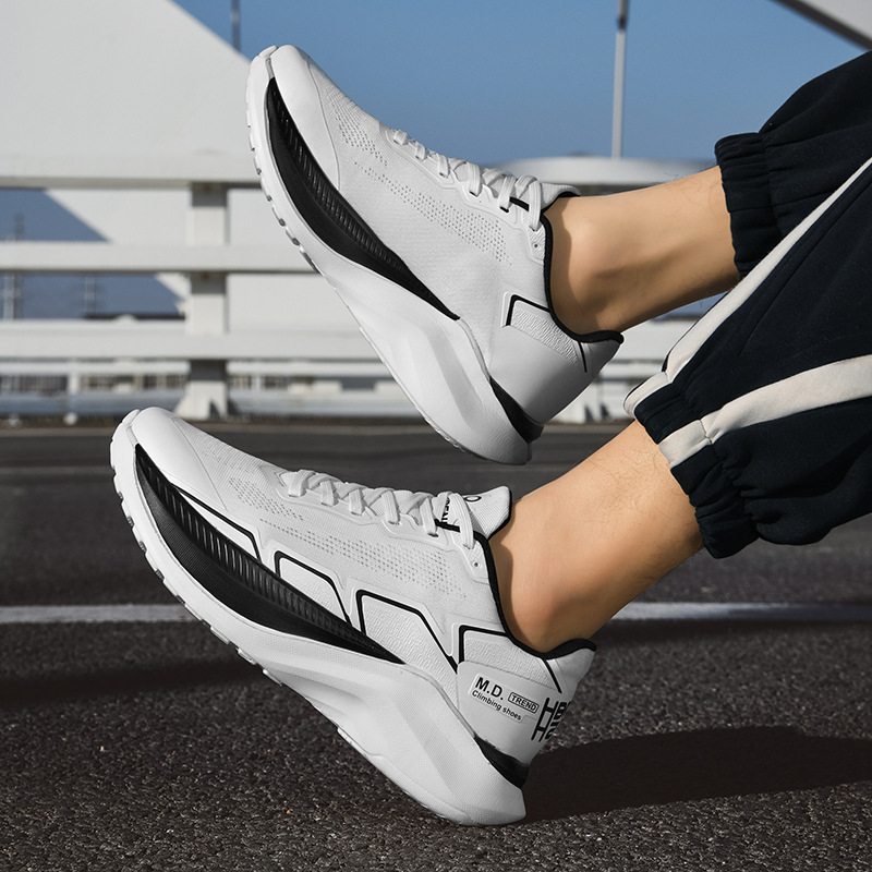 Men's Thick Bottom Running Tide Shoes Breathable Mesh Surface Sneaker foto 5