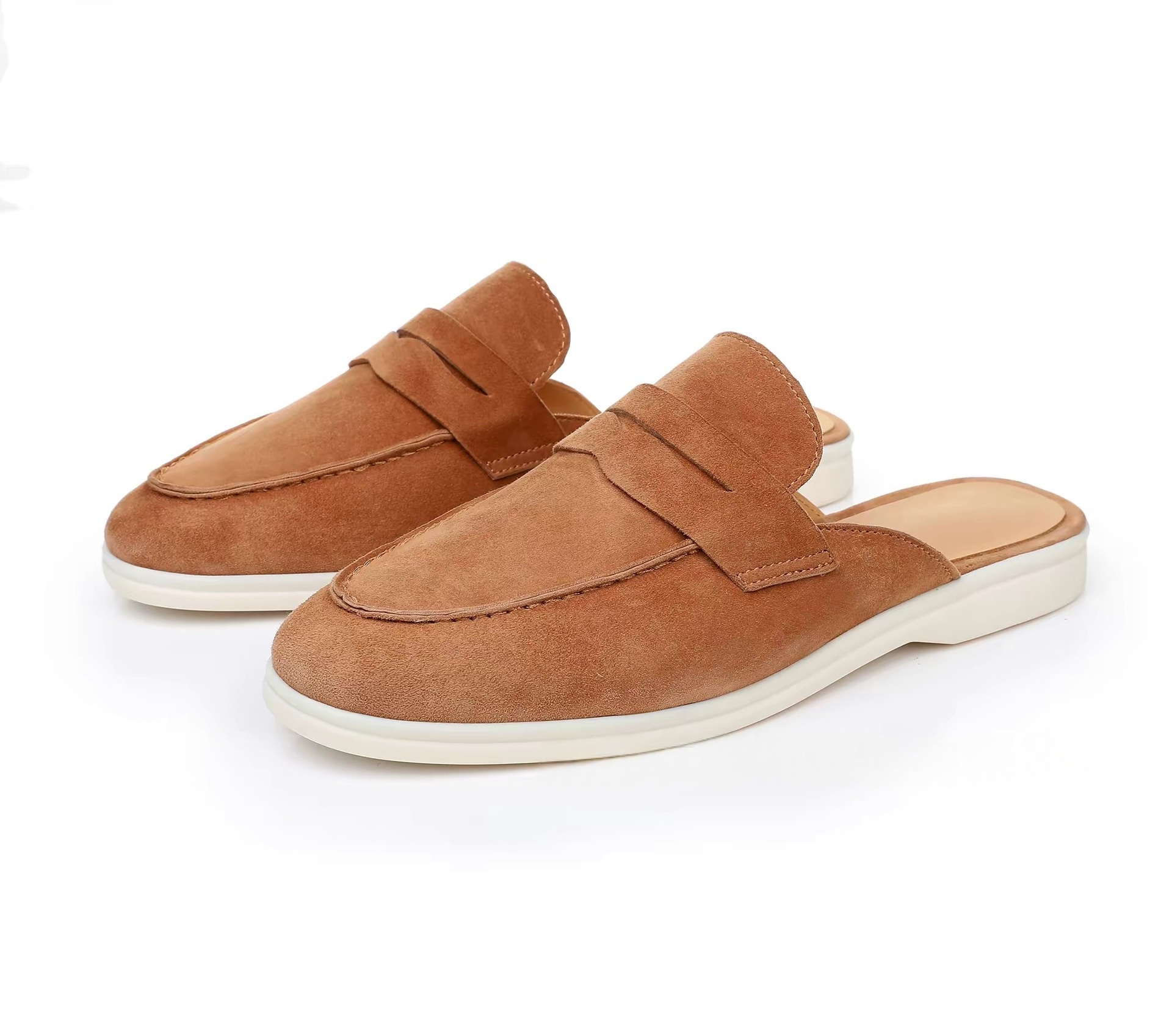 Mens Loafers Fashionable British Style White Sole foto 3