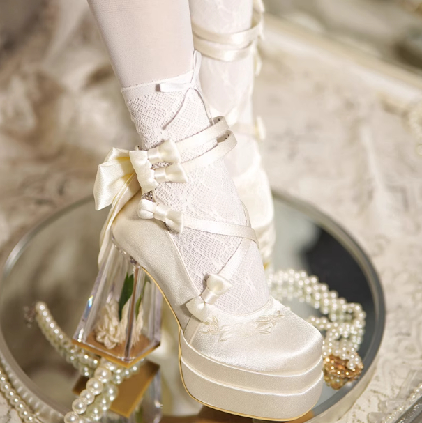 Lolita High Heels Elegant Mary Jane Shoes Cos Shoes foto 2