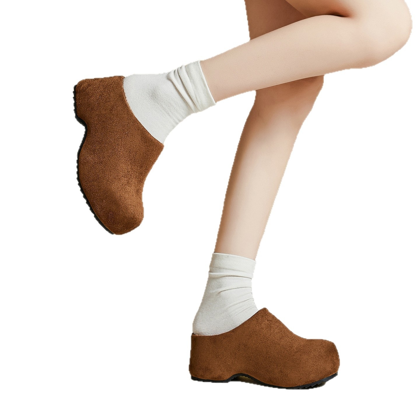 Retro Chunky-sole Closed-toe Mules For Women, Perfect For Outdoor Wear foto 5