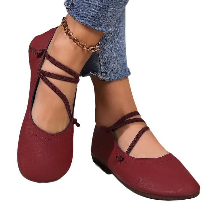 Little Leather Moms Flat Shoes Slip-on Loafers For Lazy Days foto 2