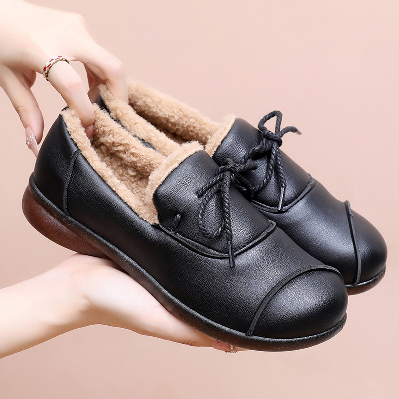 Flat Non-slip Slip-on Fleece-lined Warm Shoes foto 5