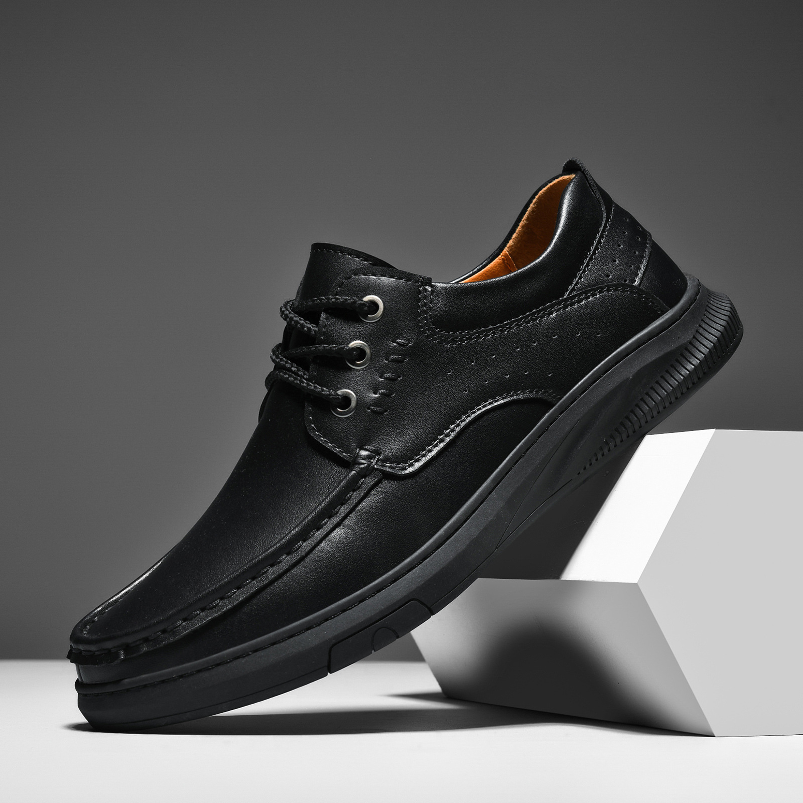 Casual Men's Doudou Comfortable Real Leather Shoes foto 4
