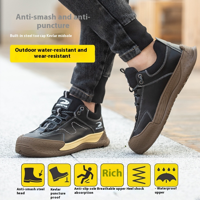 Flyknit Safety Comfortable Breathable Work Shoes foto 4