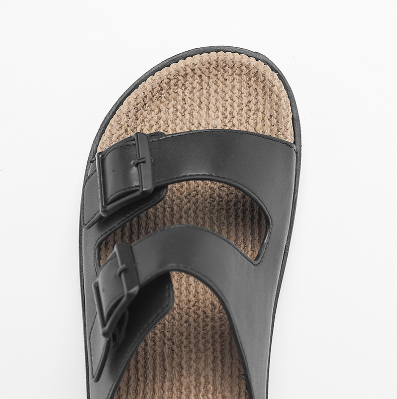 Hemp Rope High Elastic Massage Mid-bottom Home Casual Slippers foto 3