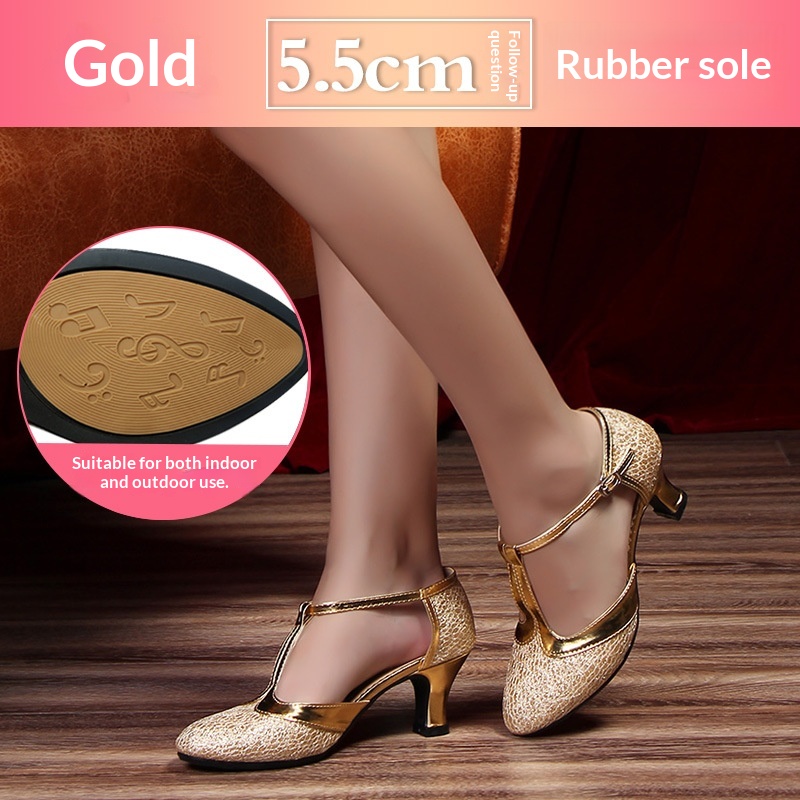 Womens Soft-soled Latin Dance Shoes foto 4