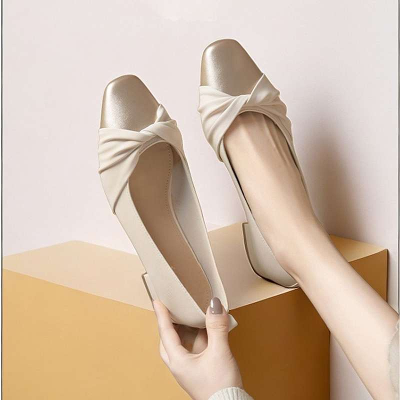 Low Heel Low-cut Pumps Spring Dress Soft Bottom Women's Gommino Kafuu French Mary Jane foto 2