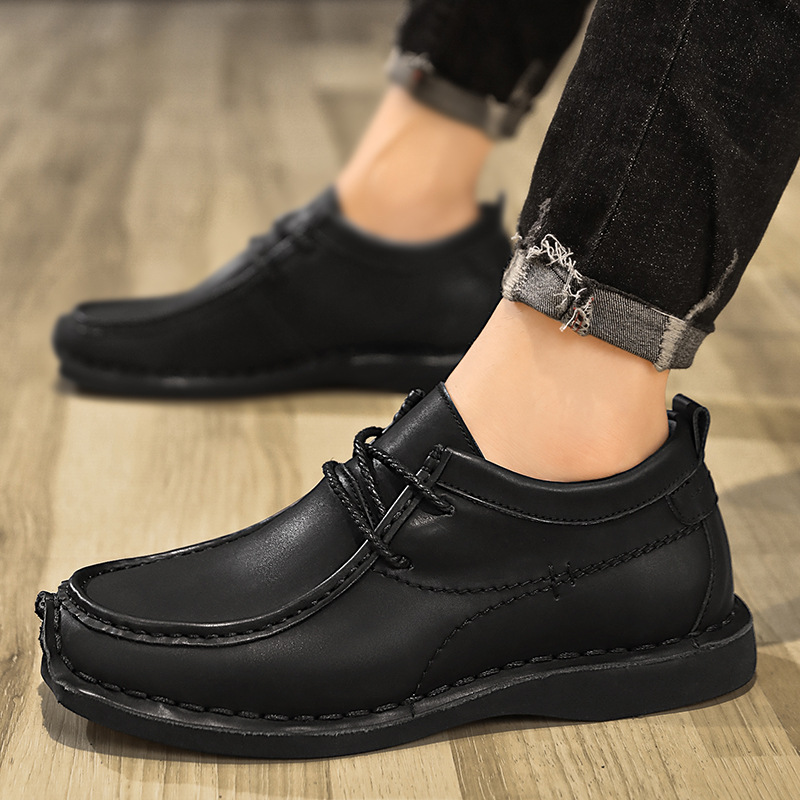 Fashion Men's British Style Casual Leather Shoes foto 3