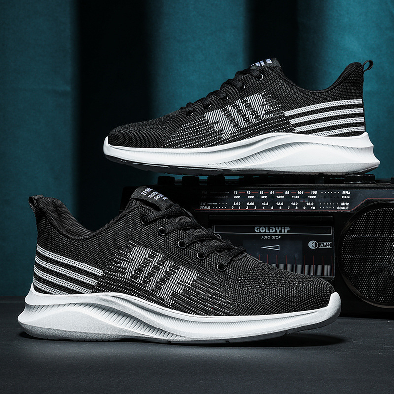Men's Fashionable All-match Mesh Flying Woven Breathable Casual Shoes foto 5