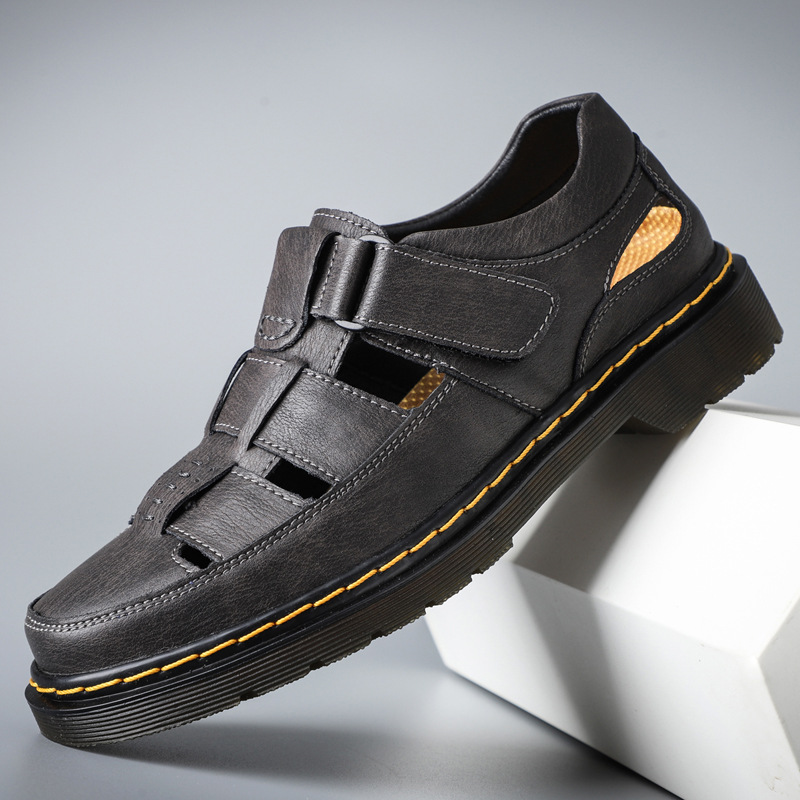 Leather Breathable Sandals Outdoor Leisure Mountaineering Shoes foto 3