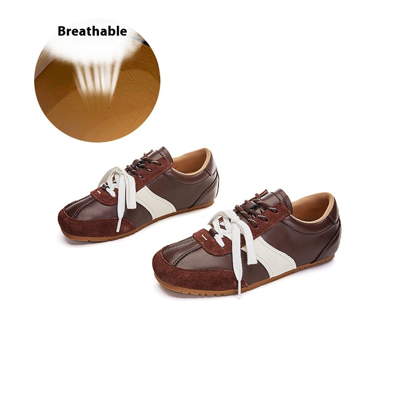 Women's Casual All-match Horse Fur White Shoes foto 3