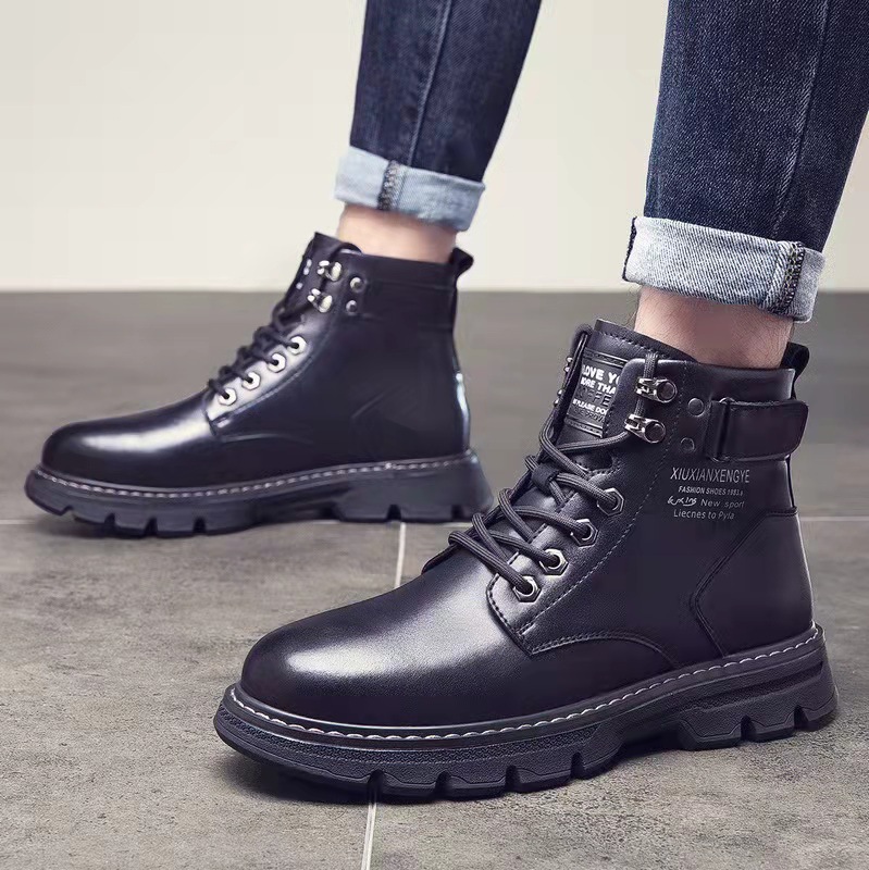 Mens Mid- To High-top Boots In Korean Style foto 3