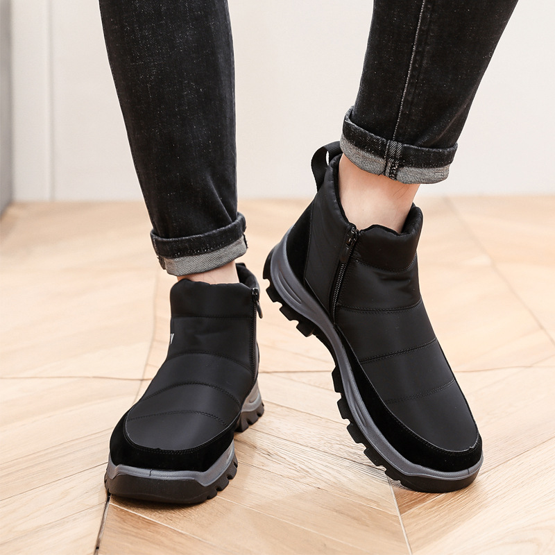 Men's Winter Warm Fleece-lined Thickened Casual Sports Cotton Shoes foto 3