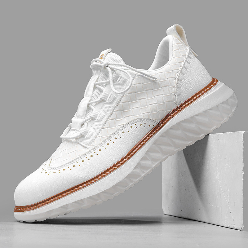 Breathable Woven-Texture Mens Sneakers foto 3