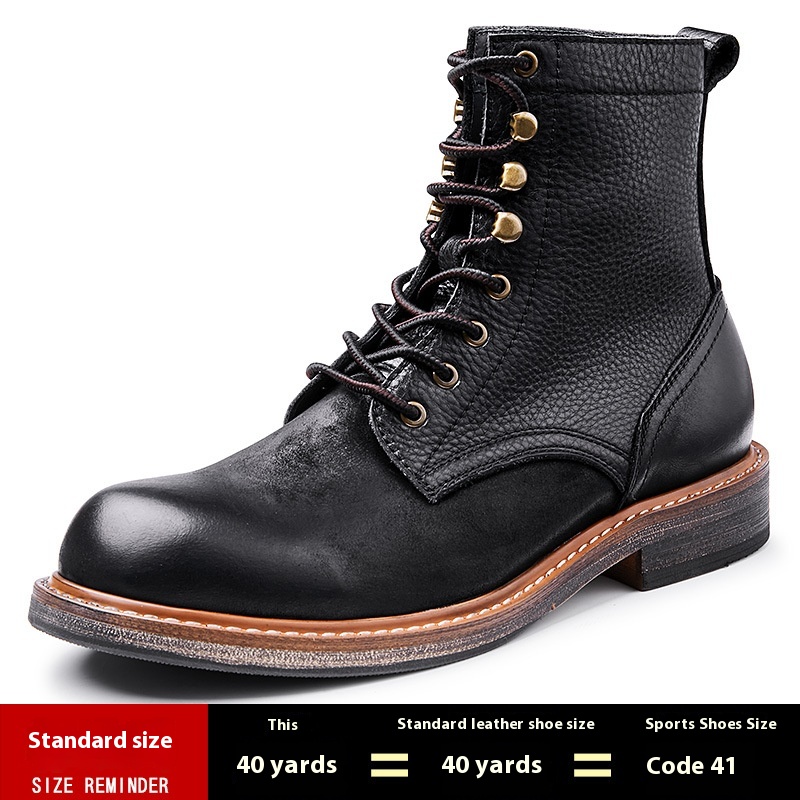 Spring And Autumn Retro Antique Thickened Martin Boots foto 4