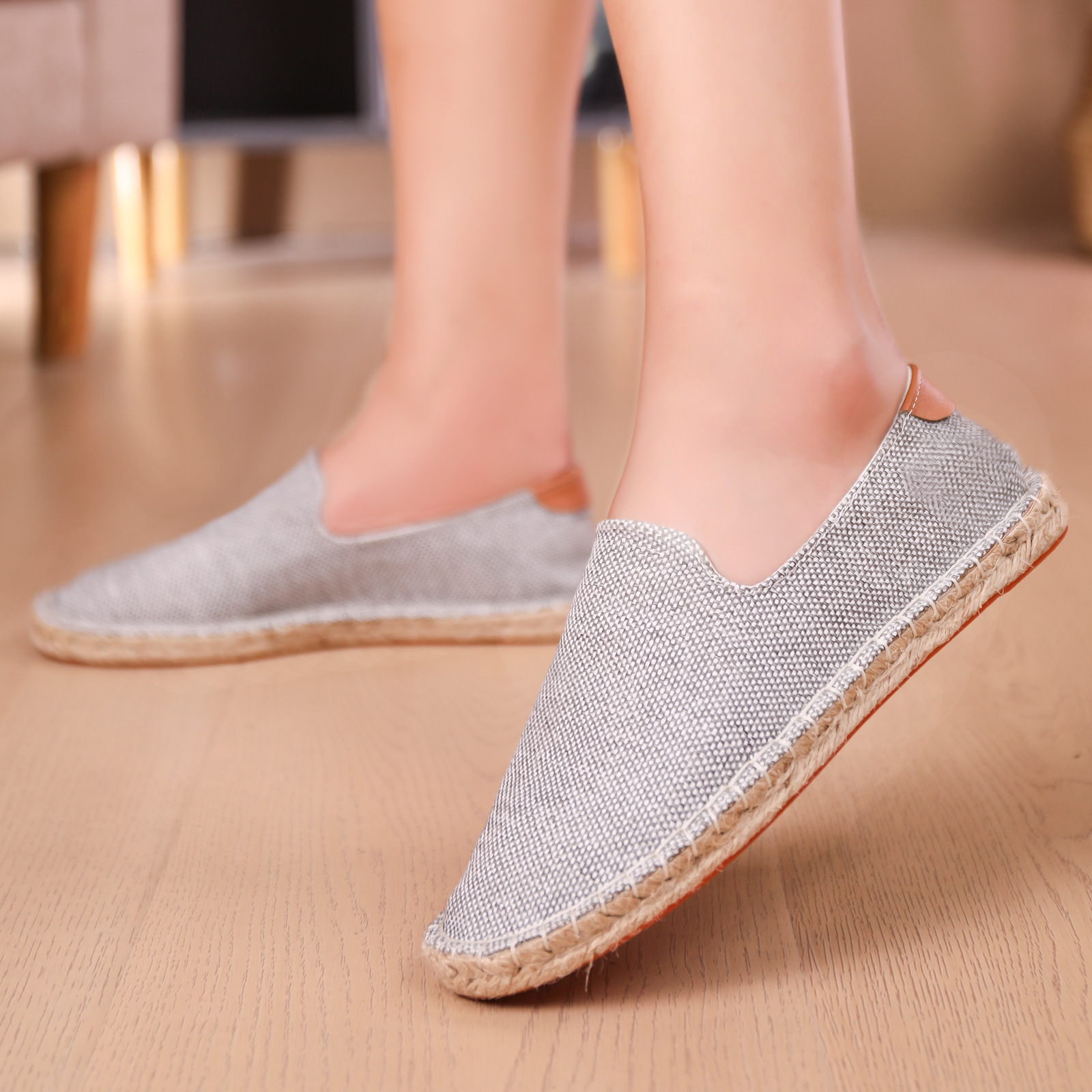 Sweat-absorbent Breathable Lazy Cloth Shoes Loafers Men foto 5