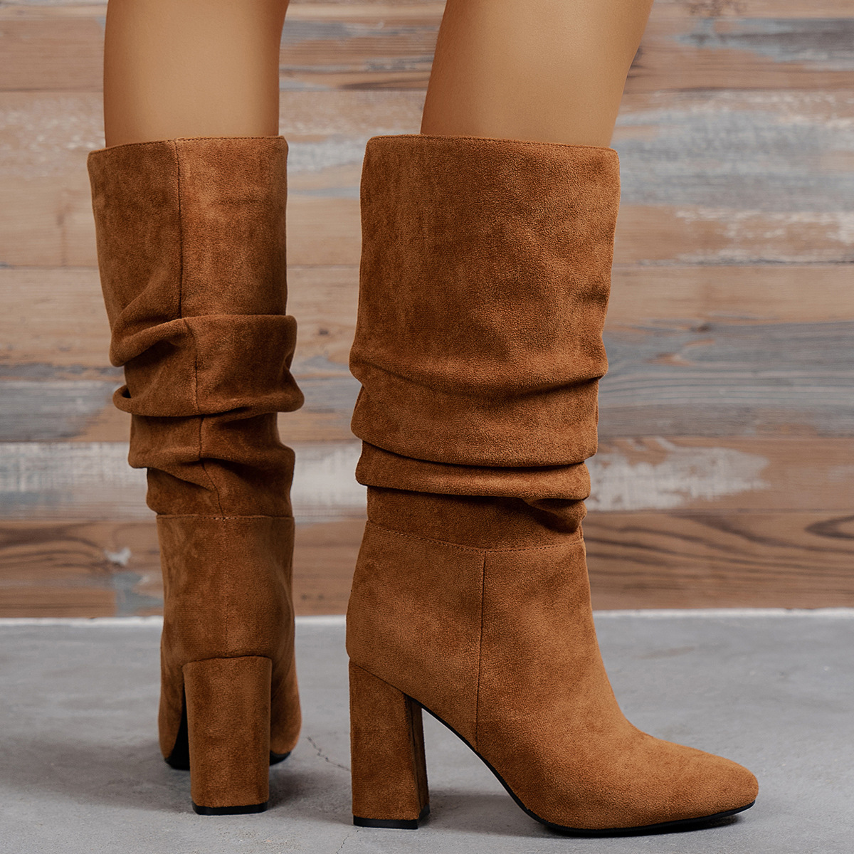 New European And American High Heel Slip-on Fashion Women's Boots foto 5