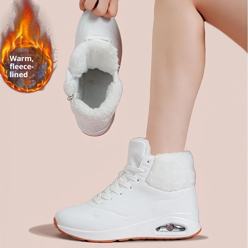 Warm Fleece-lined Women's Thick-soled Air-cushion Anti-slip Snow Boots foto 2