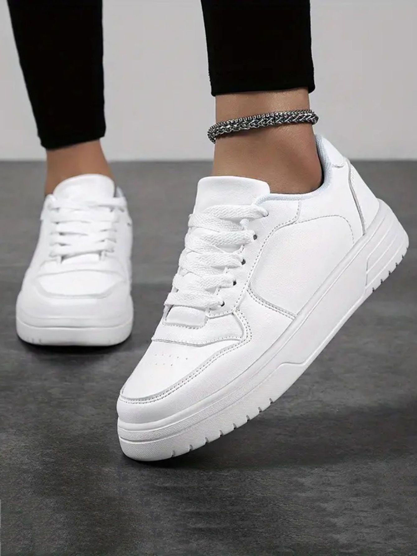 Men's Leather Breathable Sports Casual Shoes foto 3