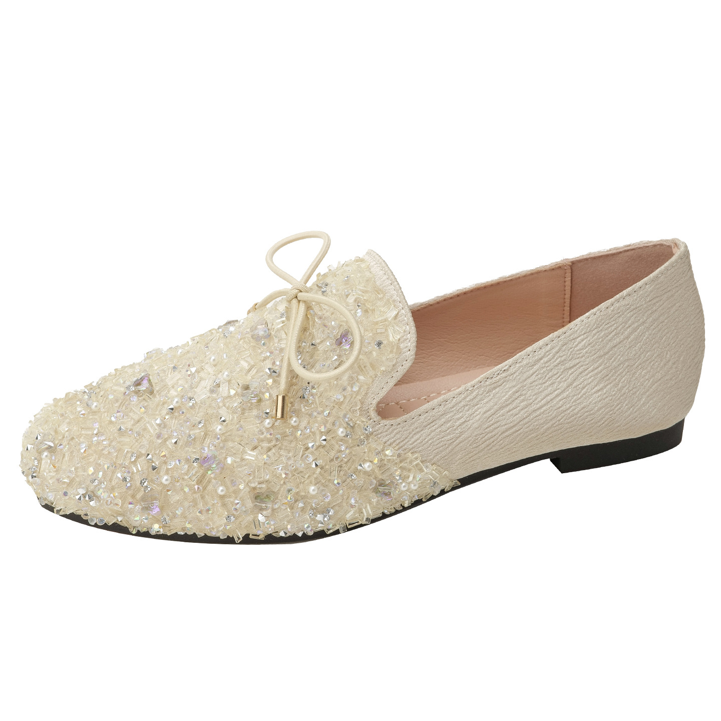 Rhinestone Square Head Pumps Women's Flat Low-cut All-match foto 4