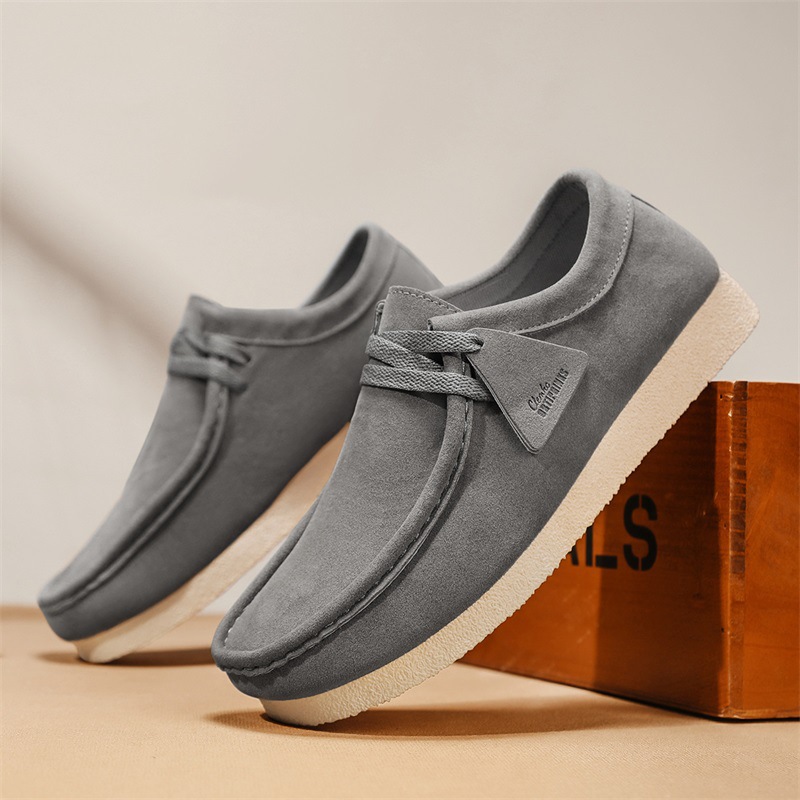 SpringSummer Matte Leather Snail Shoes Popular Online Soft Bottom Casual Leather Shoes Slip-on Gommino Men's Shoes foto 3