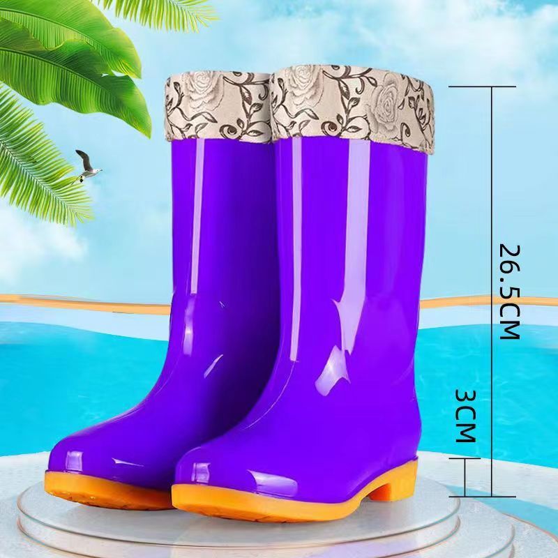 Men's Fashion Non-slip Plus Velvet Cotton-padded Rain Boots foto 2