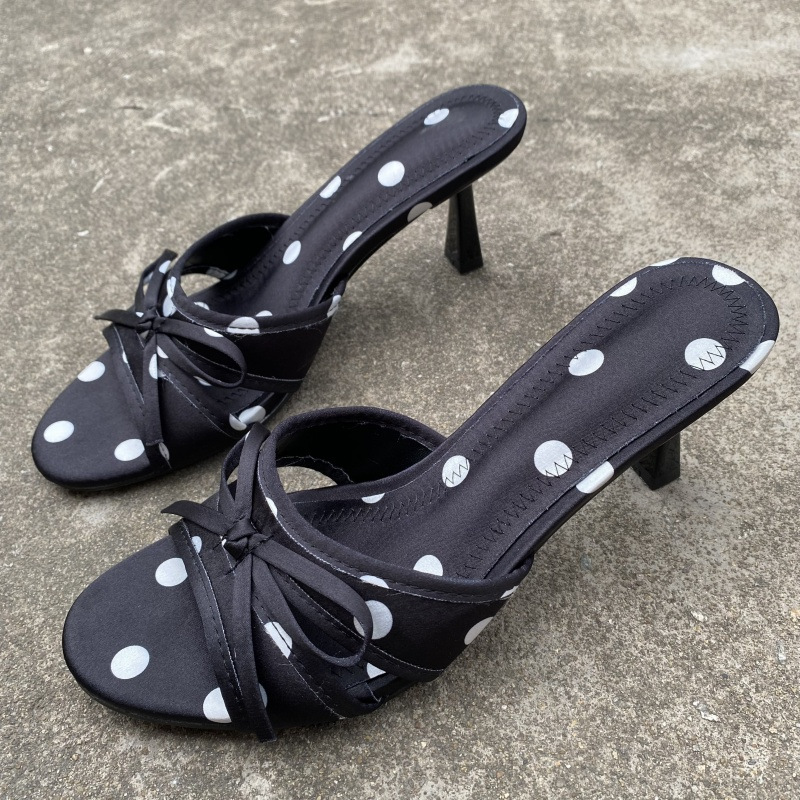 Sexy Polka-Dot Bow-Knot Slippers For Women foto 2