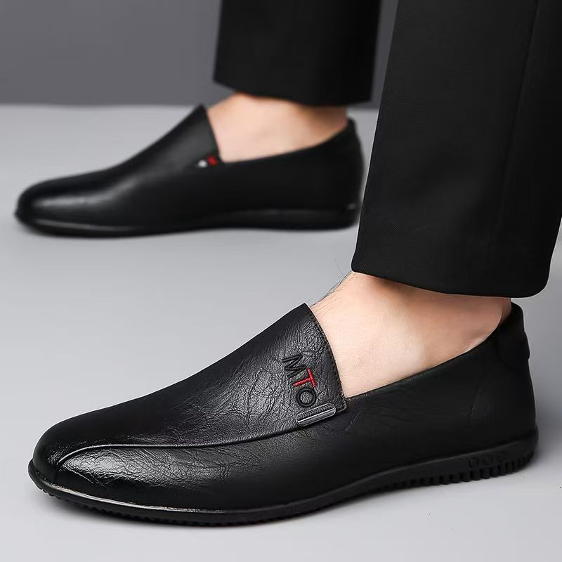 Breathable Tods Casual Shoes Slip-on Leather Shoes For Men