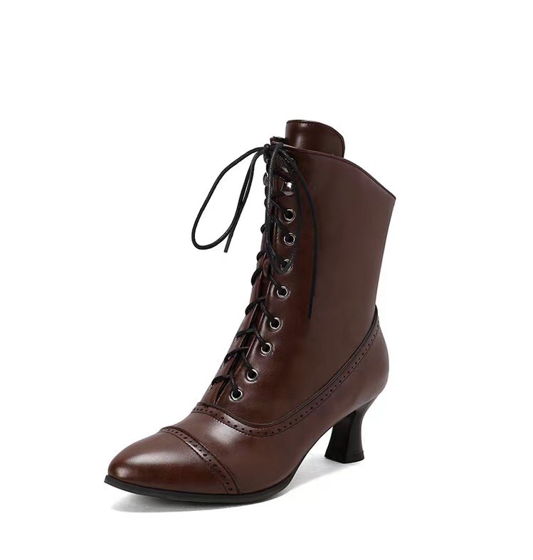 Large Size Women's British-style Martin Wine Glass High Heel Boots Women's Motorcycle foto 5