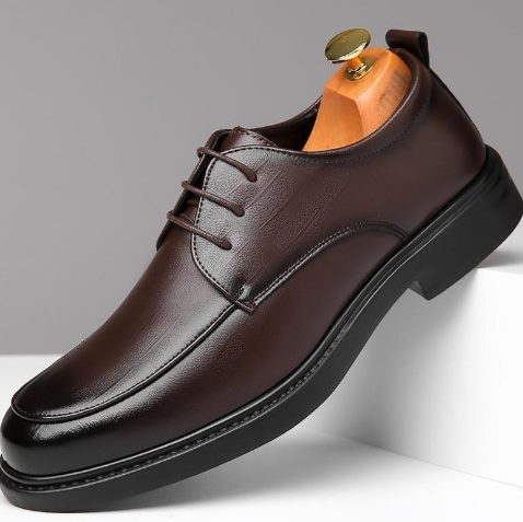 Men's Leather Shoes Spring Fashion New Non-slip Breathable foto 4